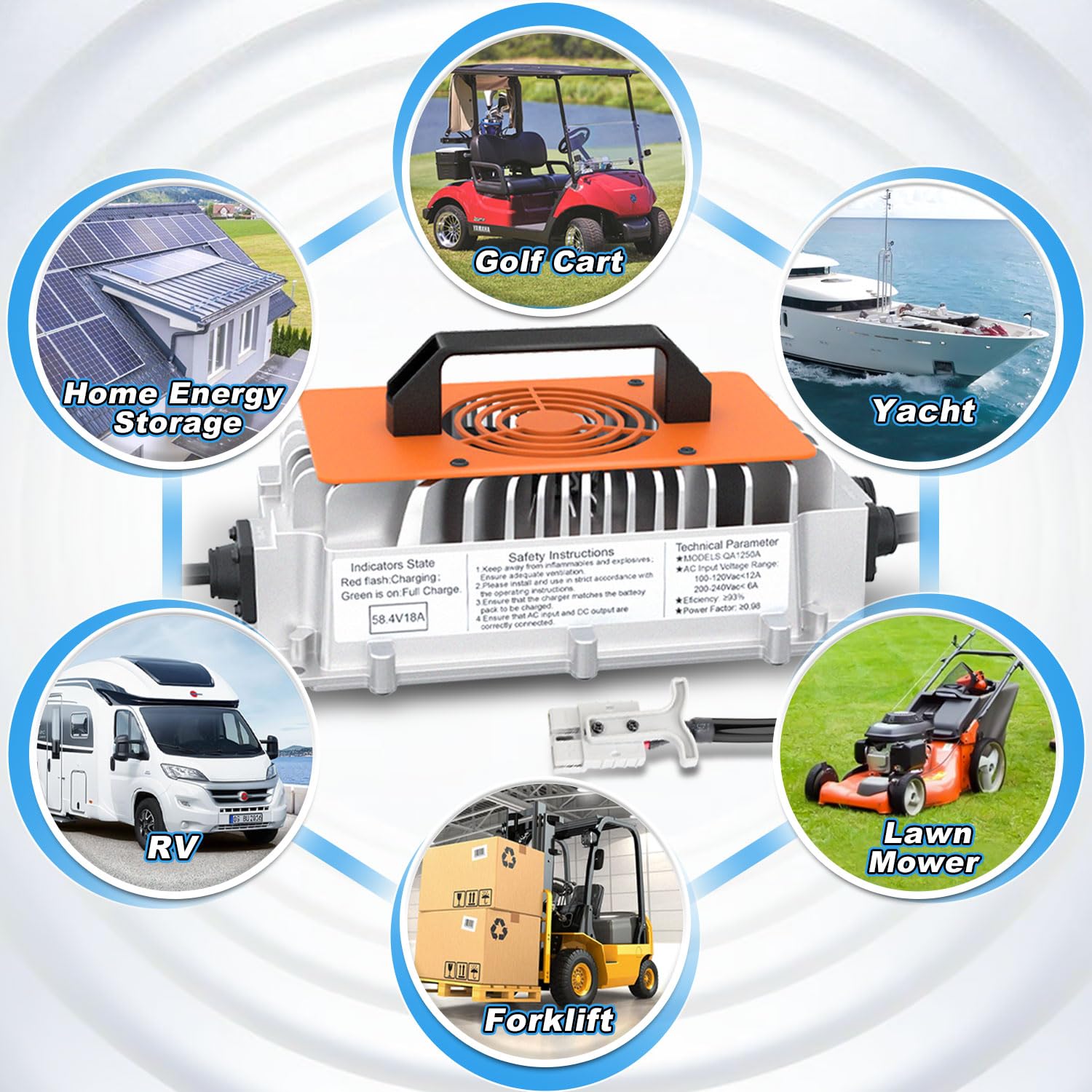 Amazon.com: 58.4V 18A LiFePO4 Lithium Iron Phosphate Battery